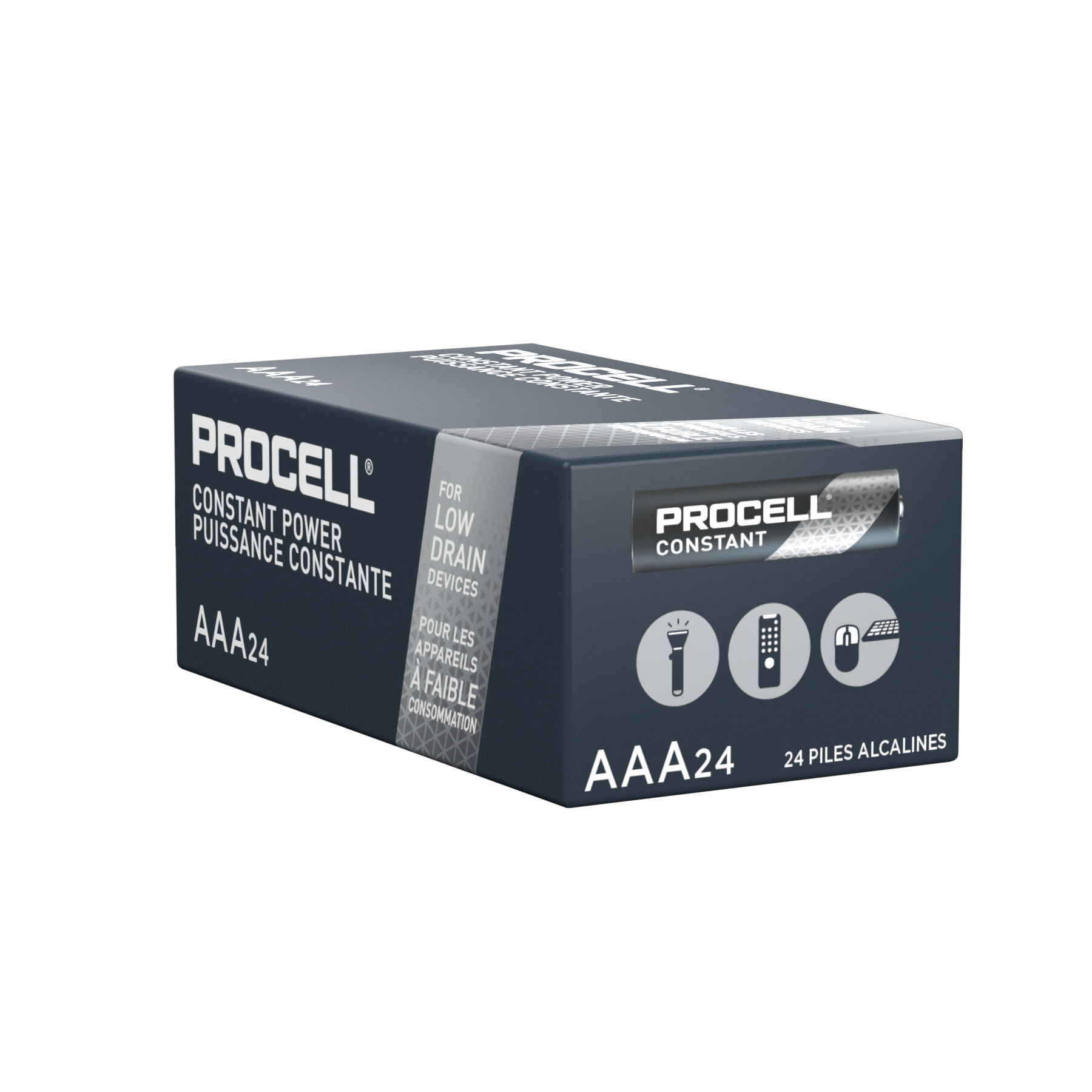 AAA 1.5 Volt Duracell PC2400 Procell Alkaline Batteries, case of 144
