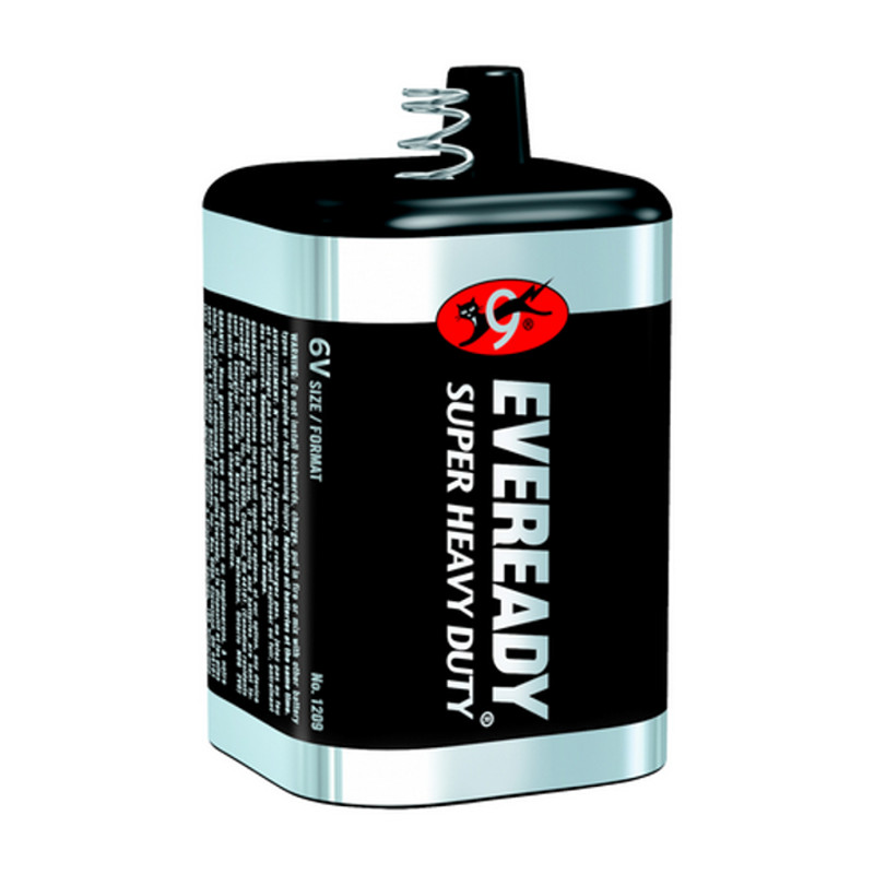 Eveready 1209, 6 Volt Spring Top Super Heavy Duty Lantern Battery