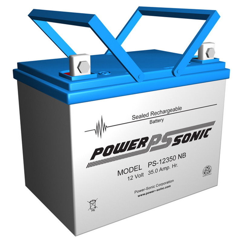 12 Volt 35 AH Powersonic PS12350, NB Sealed Lead Acid Battery