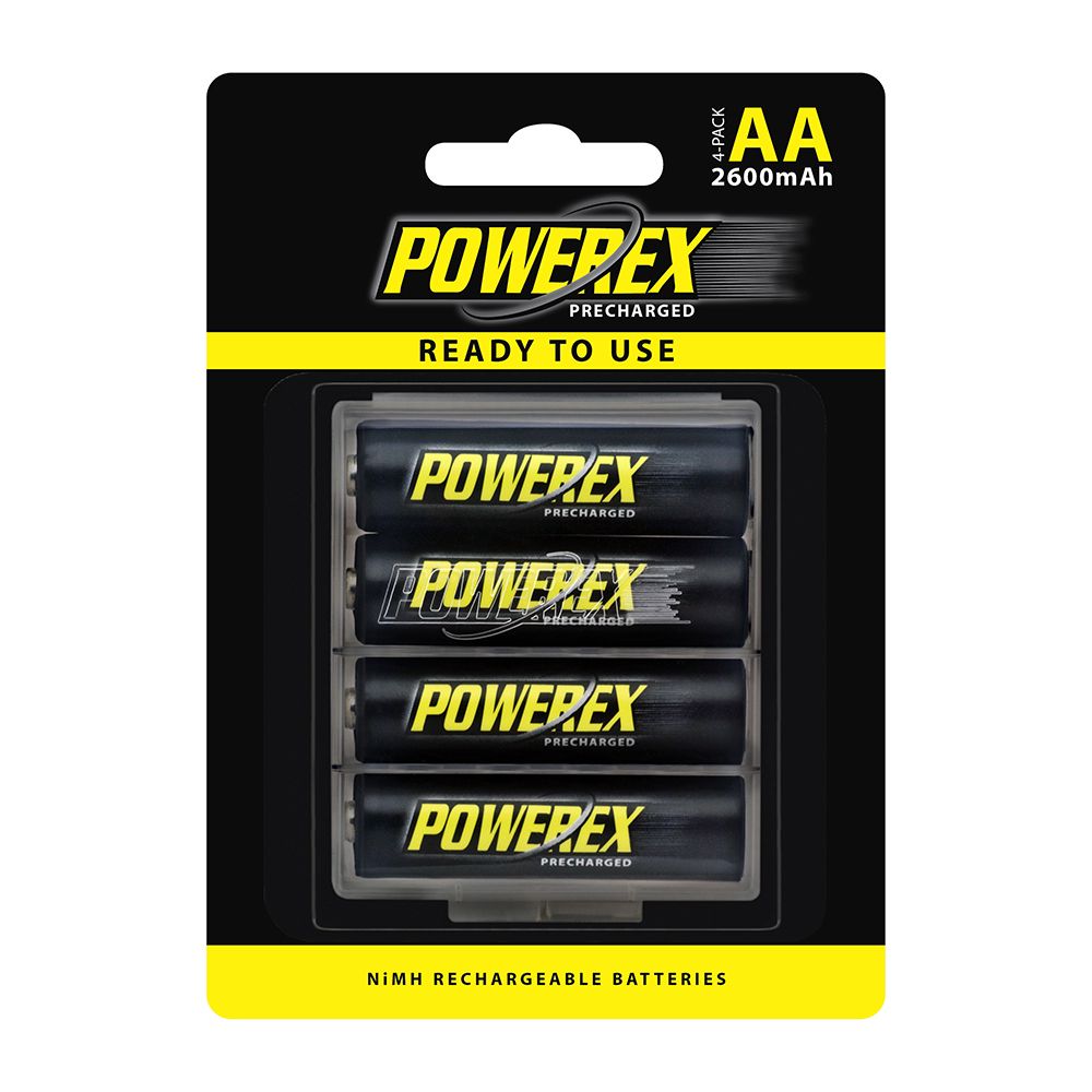 Powerex MHRAAP4 Precharged Low Self-Discharge AA 2600mAh 4 pack
