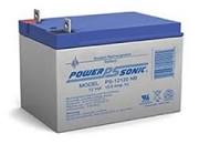12 Volt 12 AH Powersonic PS12120NB Terminals, Rechargeable Sealed Lead Acid Battery
